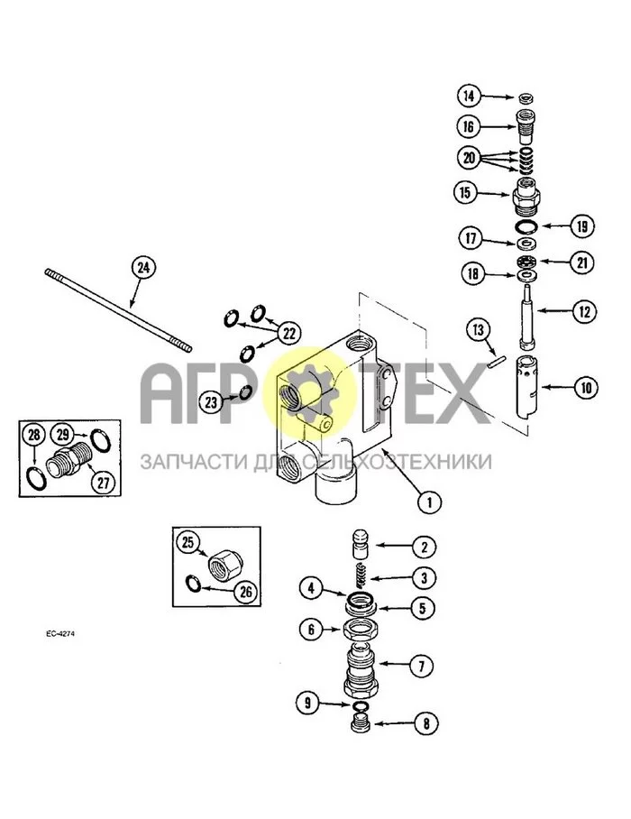 8-072 - HYDRAULIC REMOTE VALVE ASSEMBLY (№2 на схеме)