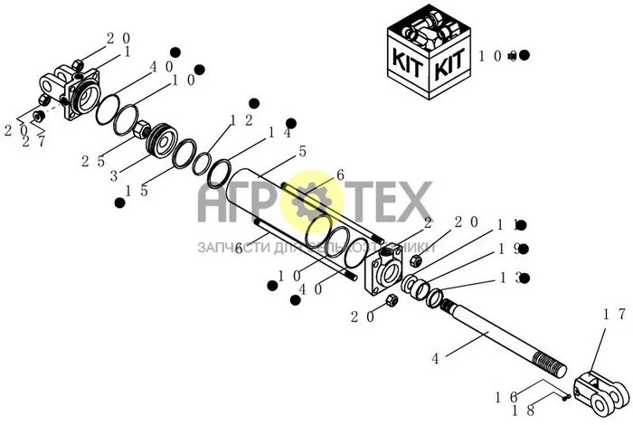 35.900.71 - HYDRAULICS - CYLINDER 87419786, 3' X 4' - MONARCH (№11 на схеме)