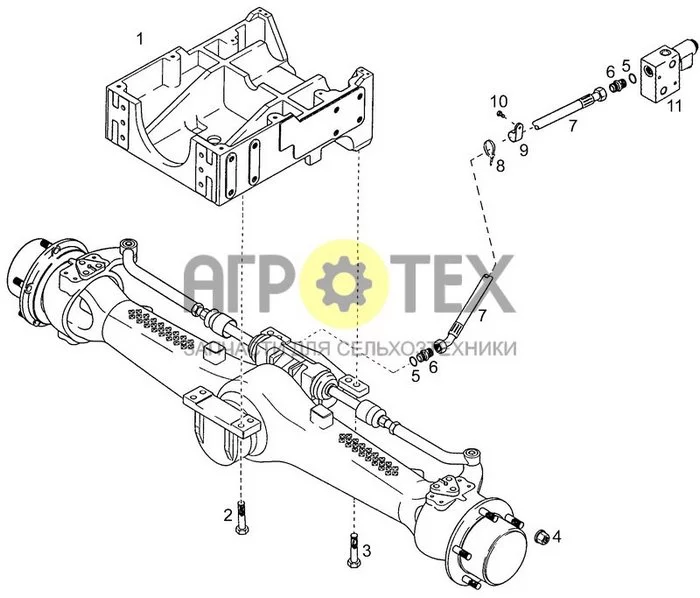 05-03[01] - FRONT AXLE BUILT-IN / WHEEL NUTS (№10 на схеме)