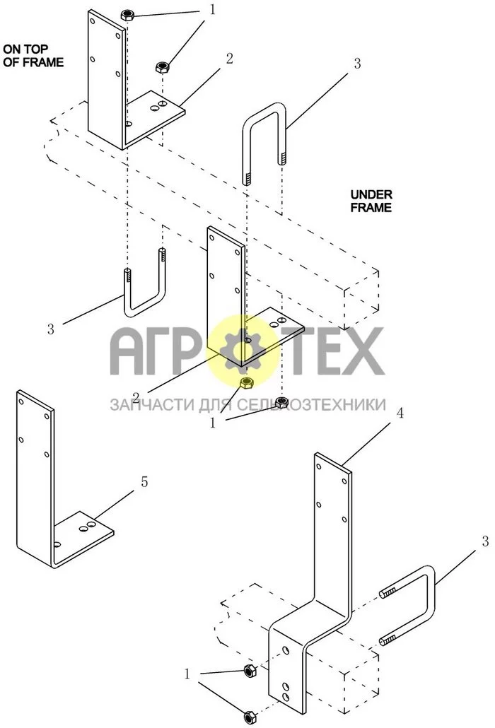 5.040.1 - КРОНШТЕЙНЫ СТОЙКИ ЖАТКИ ДЛЯ КУЛЬТИВАТОРА (№3 на схеме)