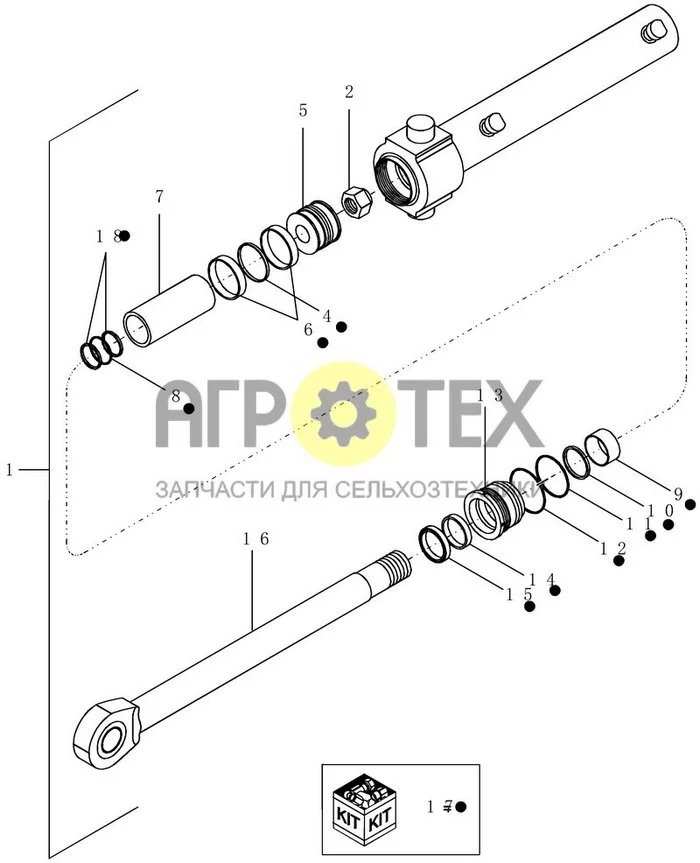 A.10.A[07] - ГИДРАВЛИЧЕСКИЙ ЦИЛИНДР - 86991010 (BSN CBJ0022491) (№100 на схеме)