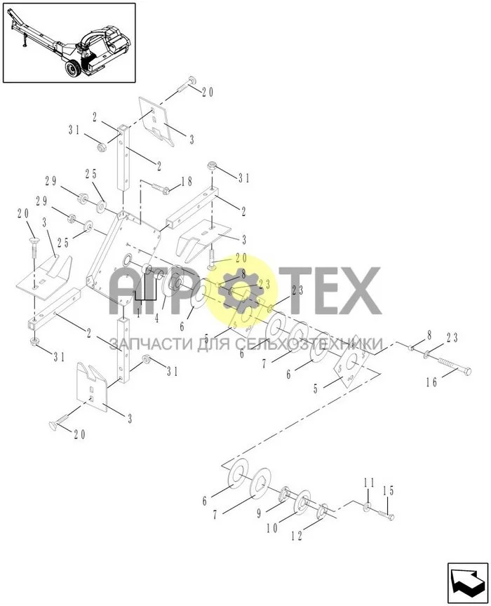 15.03[1] - BLOWER FAN, 4-BLADE, PRIOR TO P.I.N. HBJ0047523 (№14 на схеме)