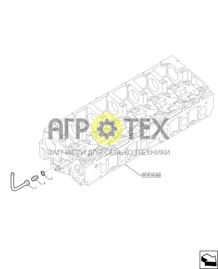 10.101.AA[03] - ПАТРУБОК ДЛЯ ВЫПУСКА ВОЗДУХА (№3 на схеме)