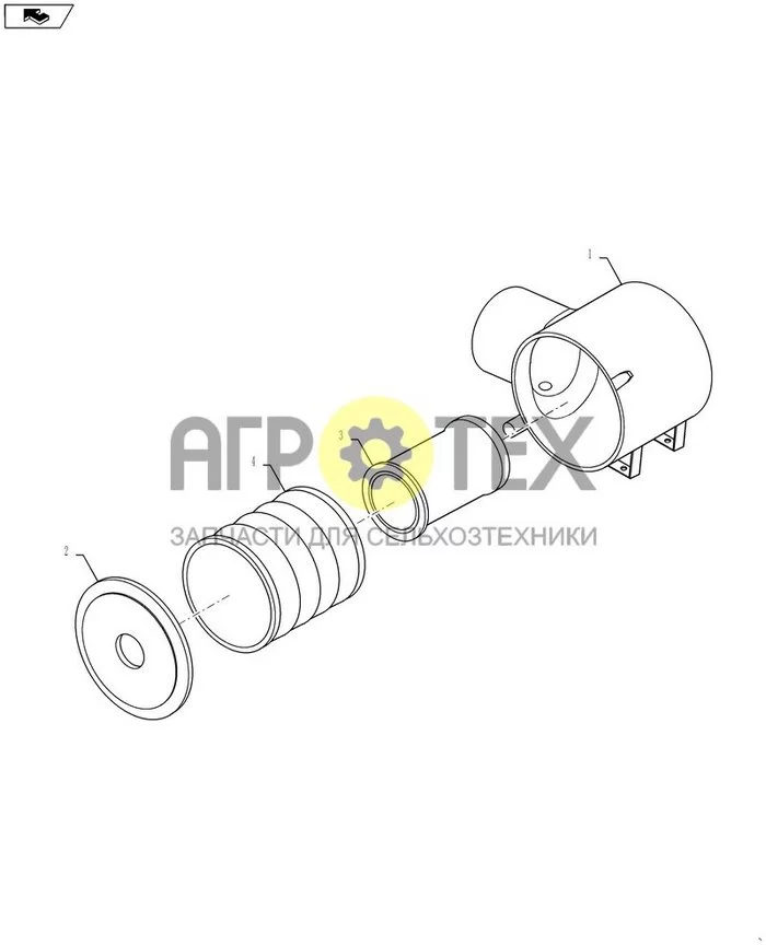 03-035 - ВОЗДУХООЧИСТИТЕЛЬ В СБОРЕ (№4 на схеме)