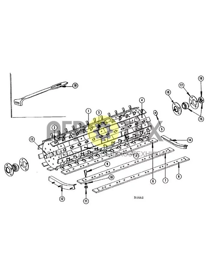 114 - SPIKE TOOTH CYLINDER (№0 на схеме)