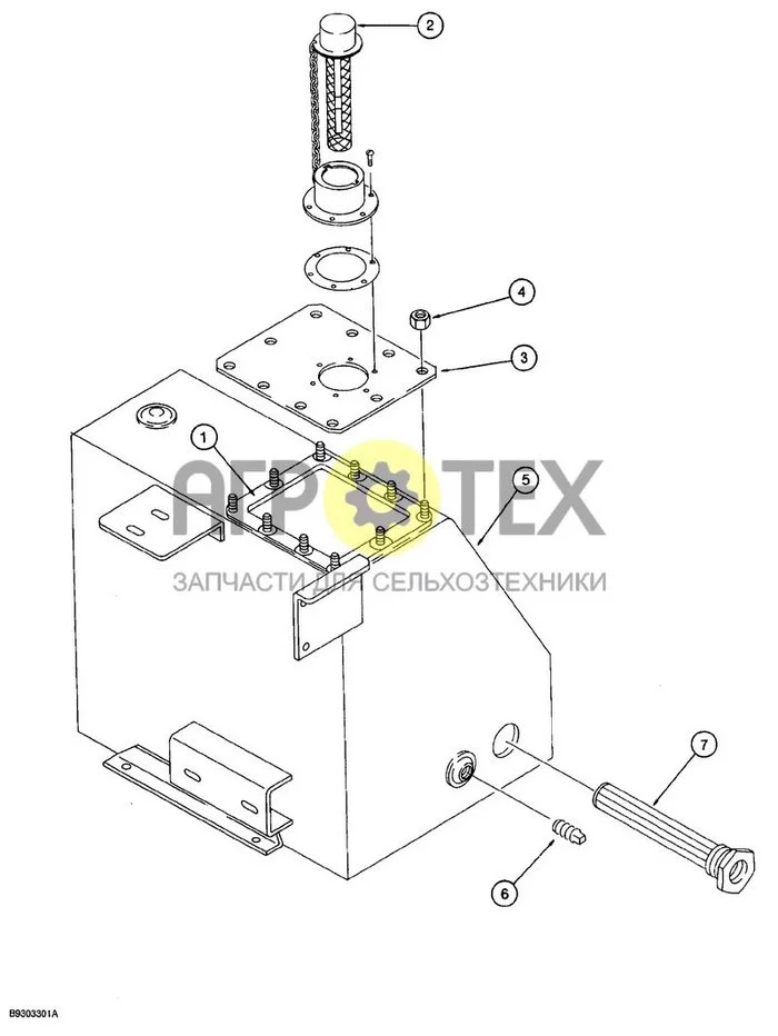 8-012 - HYDRAULIC RESERVOIR, SELF CONTAINED HYDRAULICS (№4 на схеме)