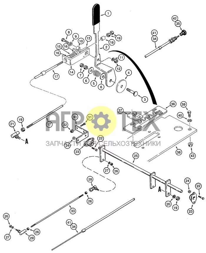 3-10 - GASOLINE ENGINE CONTROLS, PRIOR TO P.I.N. JAF0037367 (№43 на схеме)