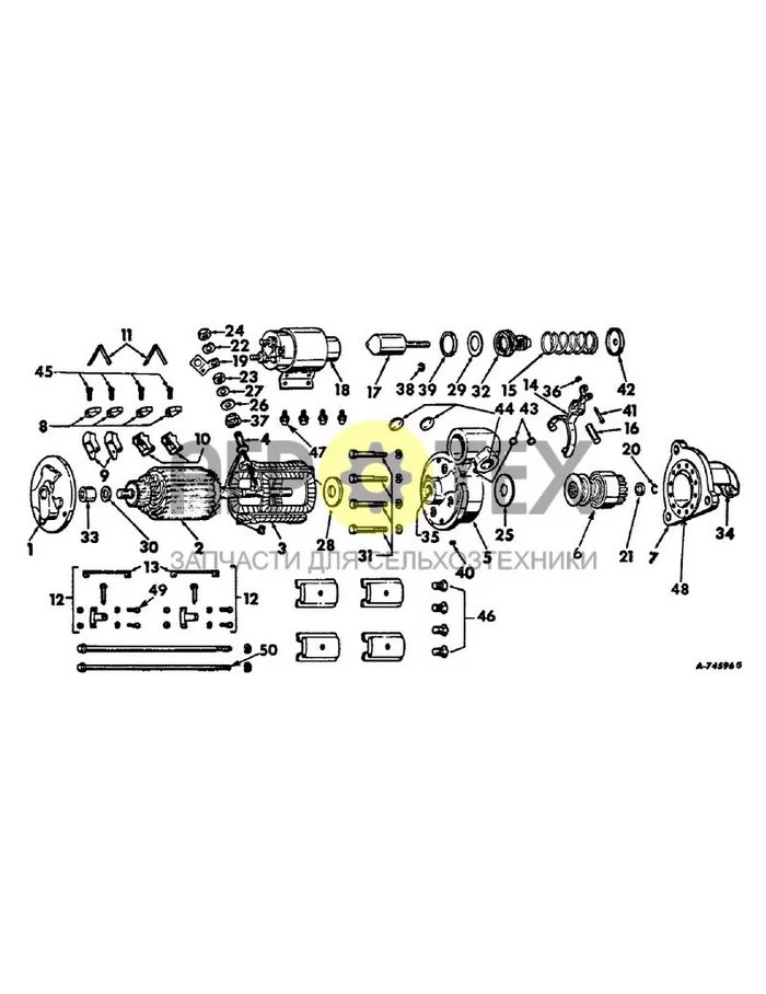 G-05 - ЭЛЕКТРИЧЕСКАЯ СИСТЕМА, КОЛЕНЧАТЫЙ ДВИГАТЕЛЬ DELCO REMY (№24 на схеме)