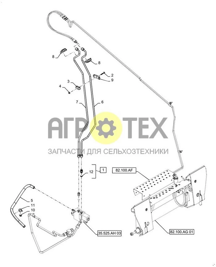 35.734.AH[08] - МУФТА ГИДРАВЛИЧЕСКАЯ СОЕДИНИТЕЛЬНАЯ, CHASSIS PLUMBING ; (Var) 107W230D01, 111W230D01, 120W230D01 (№4 на схеме)