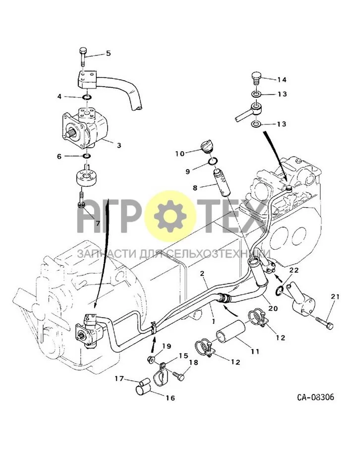 10-05 - HYDRAULICS, HYDRAULIC SUPPLY, MANUAL STEERING, CONSTANT MESH GEAR TRANSMISSION, 244 AND 254 (№7 на схеме)