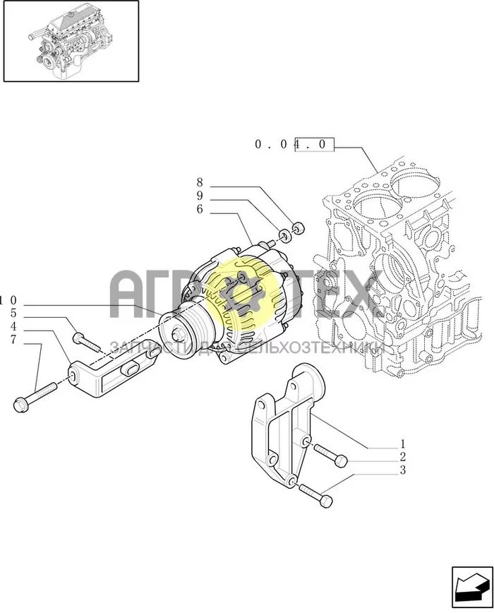 0.40.0[01] - ALTERNATOR (500389442) (№7 на схеме)