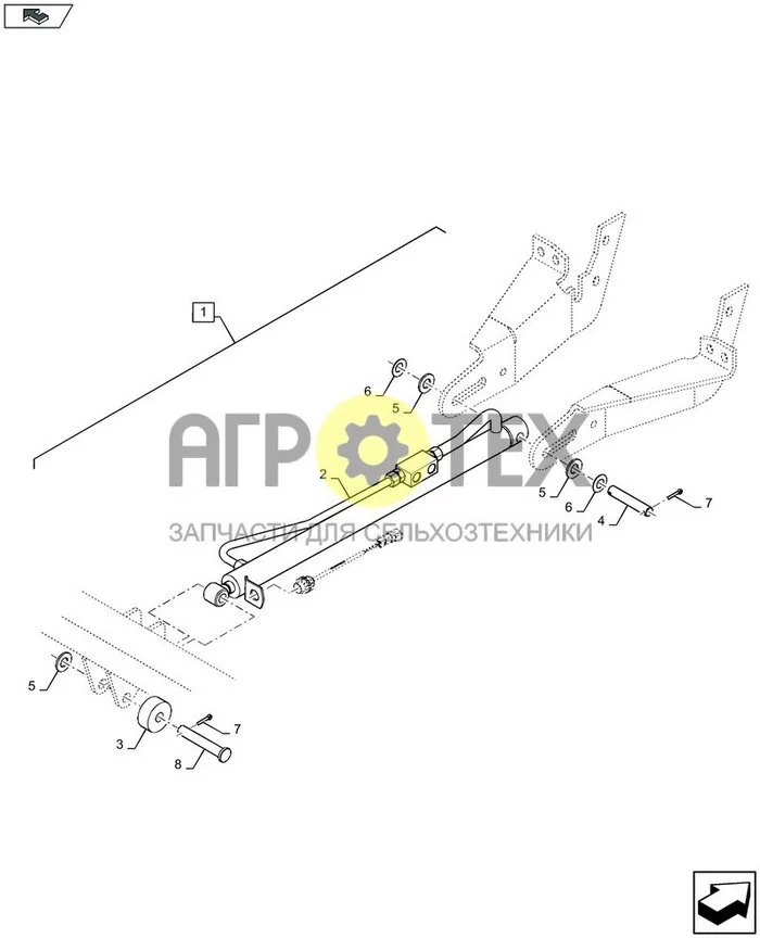 88.070.015[02] - КОМПЛЕКТ DIA: РОЛИКОВЫЙ ЖЕЛОБ ДЛЯ ТЮКОВ ; (тип Tech) LB324P ; (разрыв SN) После 137 (№5 на схеме)