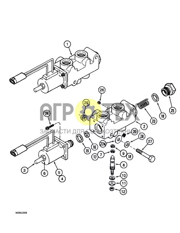 8-52 - HYDRAULIC REEL DRIVE VALVE ASSEMBLY AND MOUNTING (№29 на схеме)