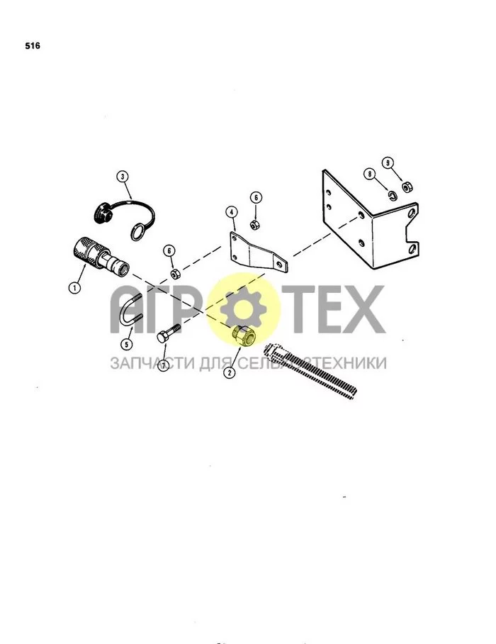 516 - A67200 COUPLING KIT, TO CONVERT STANDARD COUPLINGS, TO PRESSURE COUPLINGS (№6 на схеме)