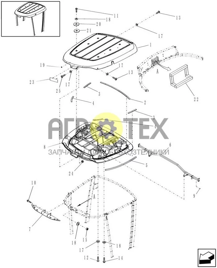 10.02[1] - КРЫША КАБИНЫ (№17 на схеме)