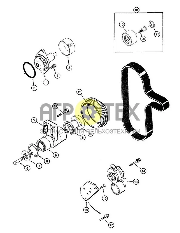 10-10 - СИСТЕМА ВОДЯНОГО НАСОСА, СЕРИЙНЫЕ НОМЕРА CFH0099001 - CFH0099164 (№7 на схеме)