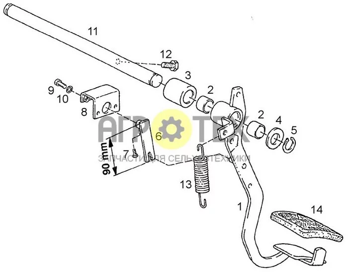 06-06[01] - CLUTCH PEDAL (№9 на схеме)