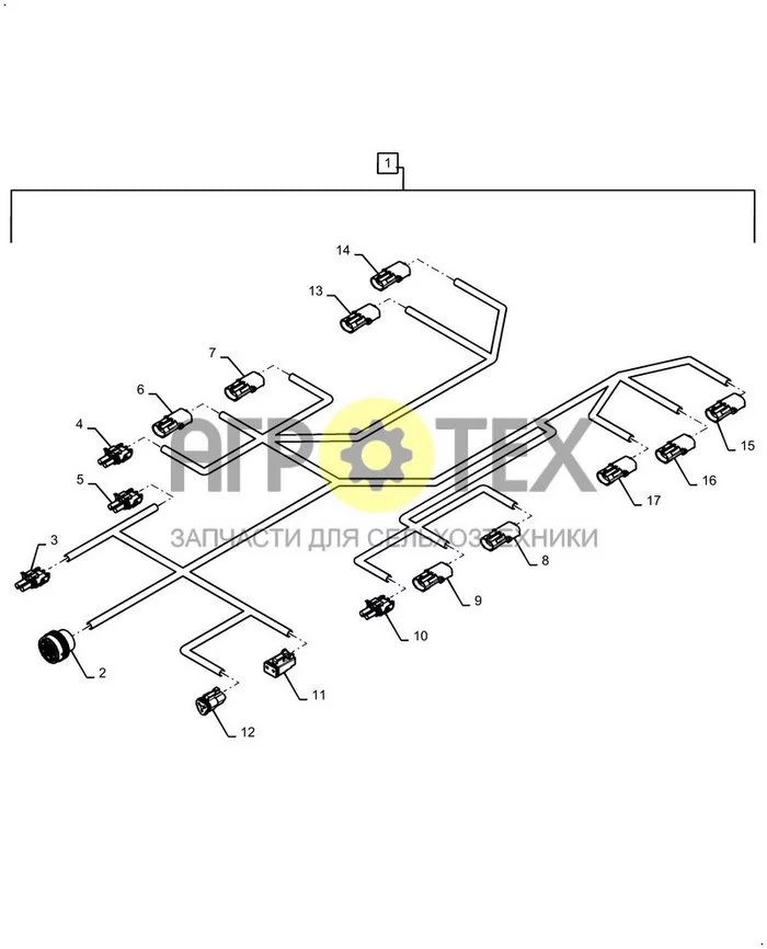 55.015.AB[04] - ЖГУТ ПРОВОДОВ, РАМА ; (Var) P55A02EB, P55B02EB, P55C02EB (№11 на схеме)