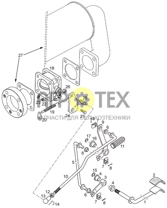 02-10[01] - ENGINE BRAKE, ACCELERATOR PEDAL (№21 на схеме)