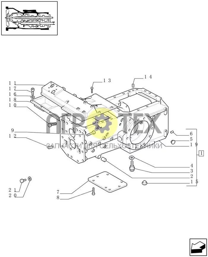 1.21.0[02A] - КОРПУС ТРАКТОРА - КОЛПАЧКИ И НАКЛАДКИ - D5712 (№15 на схеме)