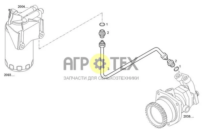 2033.010 - ТОПЛИВОПРОВОДЫ -ВХОД ДЛЯ ФИЛЬТРА (№3 на схеме)