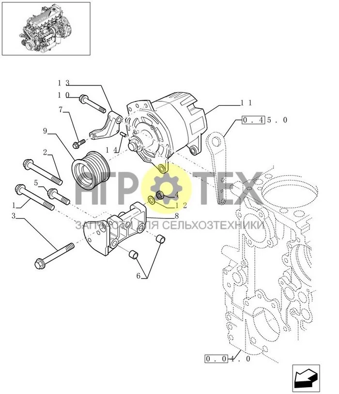 0.40.0[01] - ALTERNATOR (504135726) (№3 на схеме)