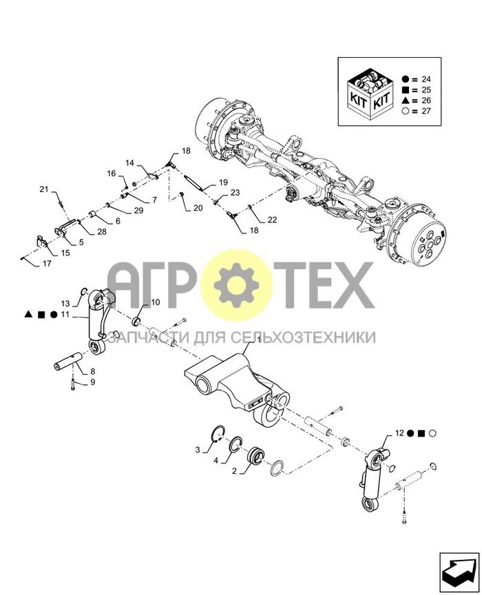 25.100.BB [02] - VAR - 420228 ПОДВЕСКА ПЕРЕДНЕЙ ОСИ DANA, КЛАСС 4.75 (№19 на схеме)