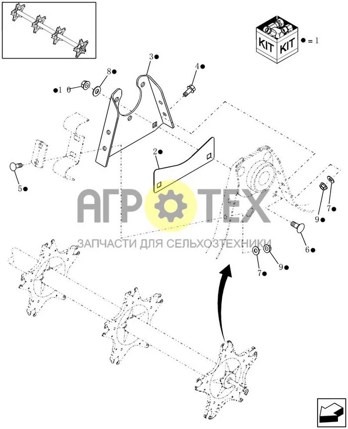 20.13.02[3] - REEL, LH SPIDER REPAIR KIT (№8 на схеме)