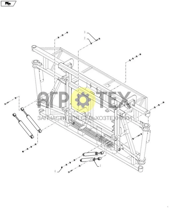 08-003 - ГРУППА АМОРТИЗАТОРОВ СТАБИЛИЗАТОРА (№4 на схеме)