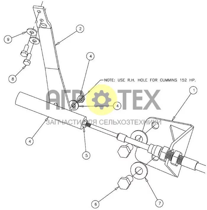 03-034 - THROTTLE CABLE ASSEMBLY (№8 на схеме)