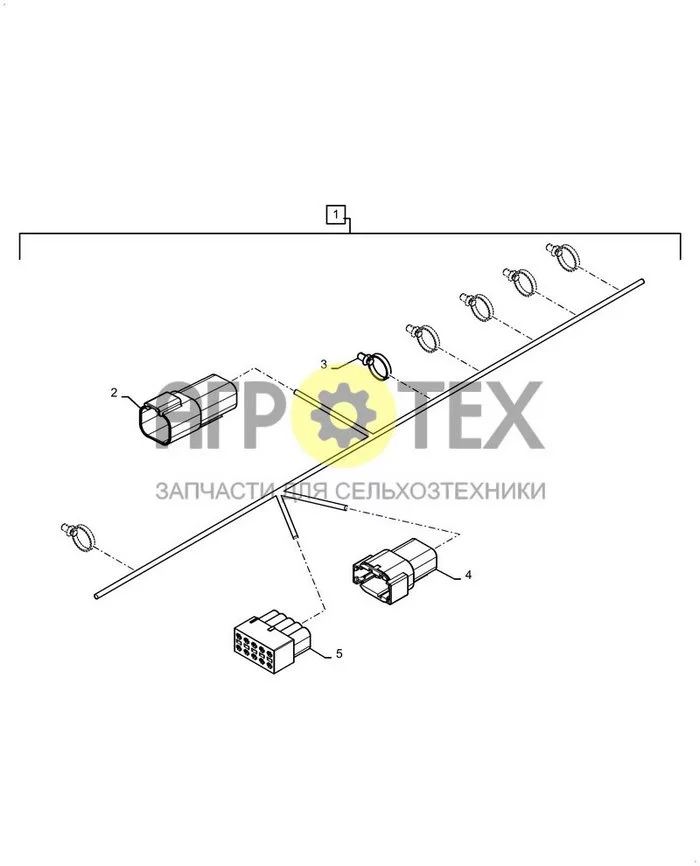 55.510.050[02] - КАБИНА, ЖГУТ ПРОВОДОВ, В СБОРЕ ; (Tech Type) TR270B COMPACT TRACK LOADER - STAGE 5 EU (№3 на схеме)