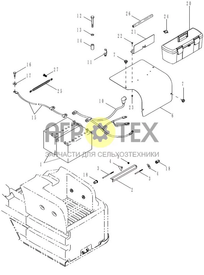 04-26 - АККУМУЛЯТОР, БАТАРЕЙНЫЙ ОТСЕК И КАБЕЛИ (№15 на схеме)