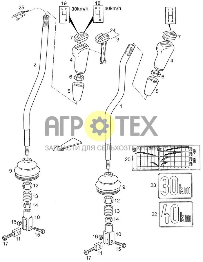 06-03[01] - РЫЧАГ ПЕРЕКЛЮЧЕНИЯ ПЕРЕДАЧ (№16 на схеме)