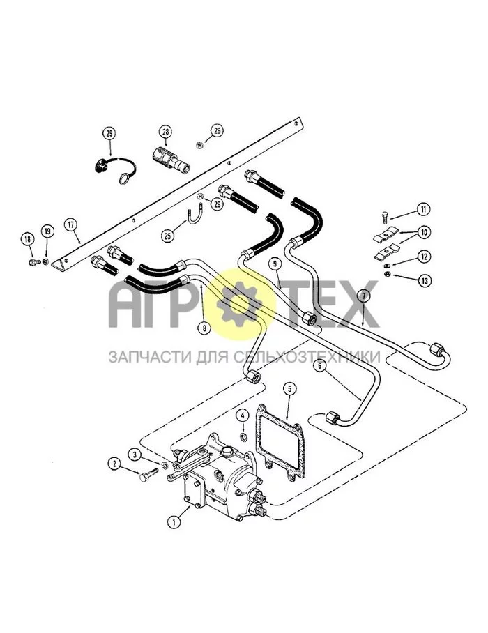 180 - RIGHT HAND REMOTE TUBES AND COUPLINGS (№26 на схеме)