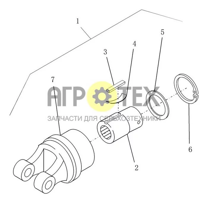 20.03B - YOKE SUBASSEMBLY, FREE MOTION (№6 на схеме)