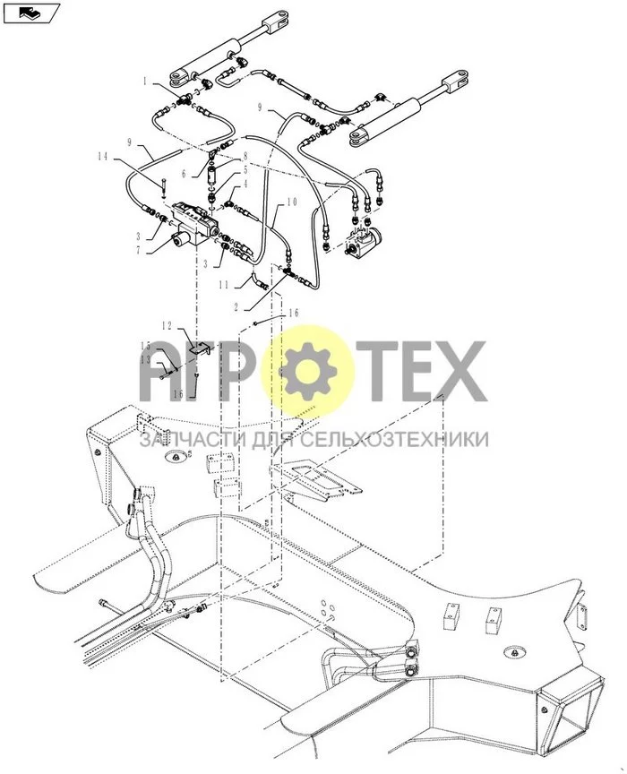 06-043 - HYDRAULIC GROUP, AUTO GUIDE (№13 на схеме)