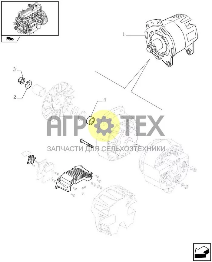 0.40.0/  A - ALTERNATOR -  COMPONENTS  (2856508) (№3 на схеме)