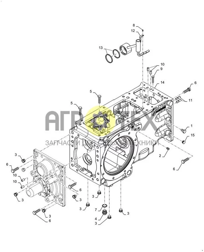 35.735.AA[11] - РАМА ТРАКТОРА 8X8 2WD, ASN NHN36000ZKK489288 (№15 на схеме)