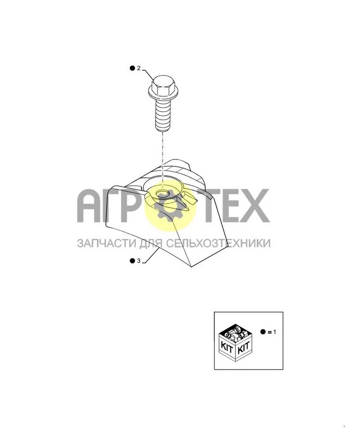 21-36 - KIT RASP BAR 4PK W/CH ALLOY SPIKE EXT WEAR (№2 на схеме)