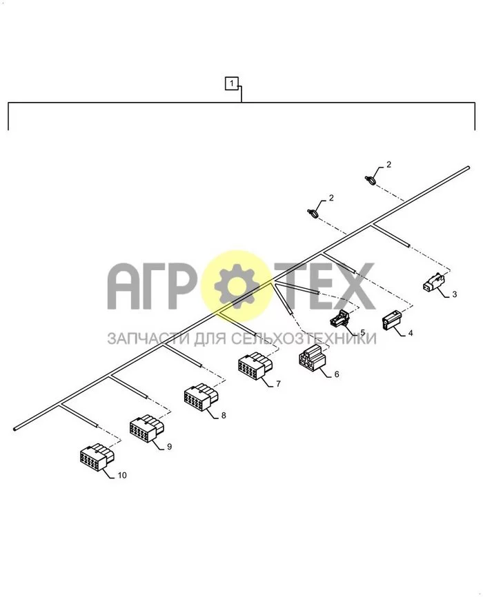 55.510.020[04] - КАБИНА, ЖГУТ ПРОВОДОВ, В СБОРЕ ; (Tech Type) TR270B COMPACT TRACK LOADER - STAGE 5 EU (№2 на схеме)