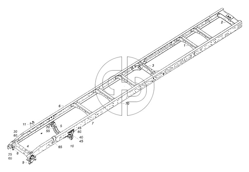 5308-2800010-15, 5308-2800010-16, 53082-2800010-15, 53082-2800010-16 Рама (№70 на схеме)