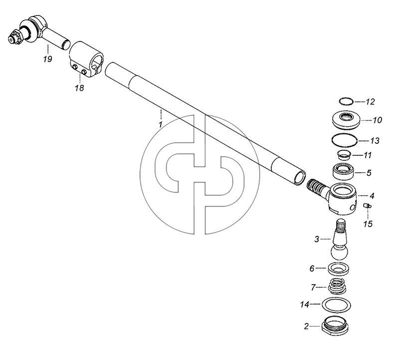 5308-3414010-10 Тяга сошки с наконечниками (№14 на схеме)