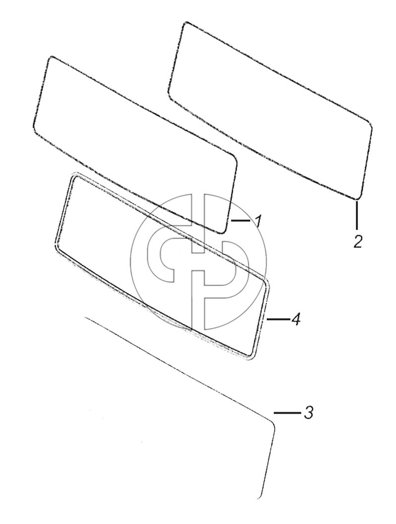 65115-5206005 Установка ветровых стекол (№1 на схеме)