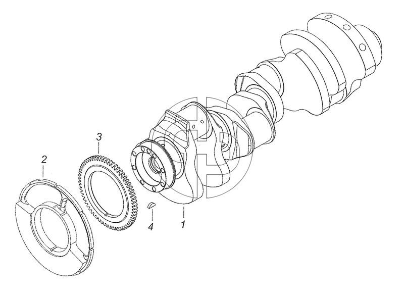 740.62-1005008 Вал коленчатый (№3 на схеме)