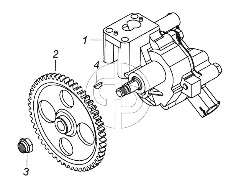740.60-1011010 Масляный насос с шестерней (№1 на схеме)
