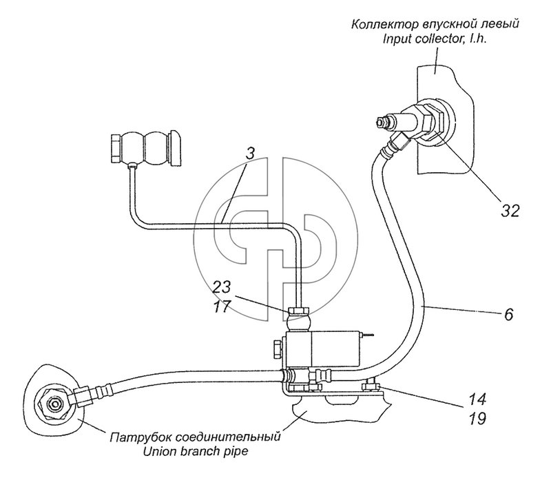 7482.1022800-10 Установка магнитного клапана;Magnet valve installation (№3 на схеме)