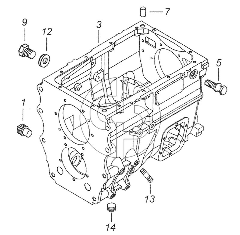 154.1701010 Картер коробки передач (№7 на схеме)