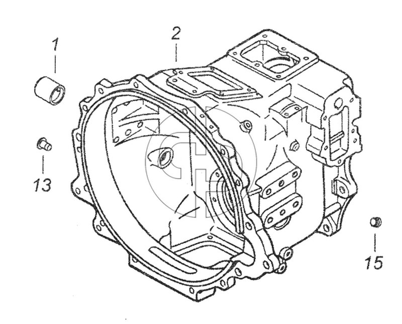 15.1770030 Картер делителя передач с втулками (№1 на схеме)