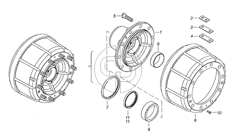 65115-3103010 Ступица переднего колеса с барабаном тормоза (№6 на схеме)