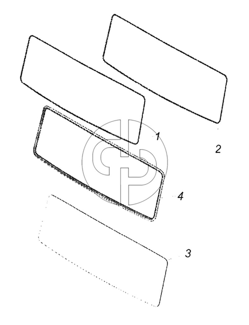 65115-5206005 Установка ветровых стекол (№1 на схеме)
